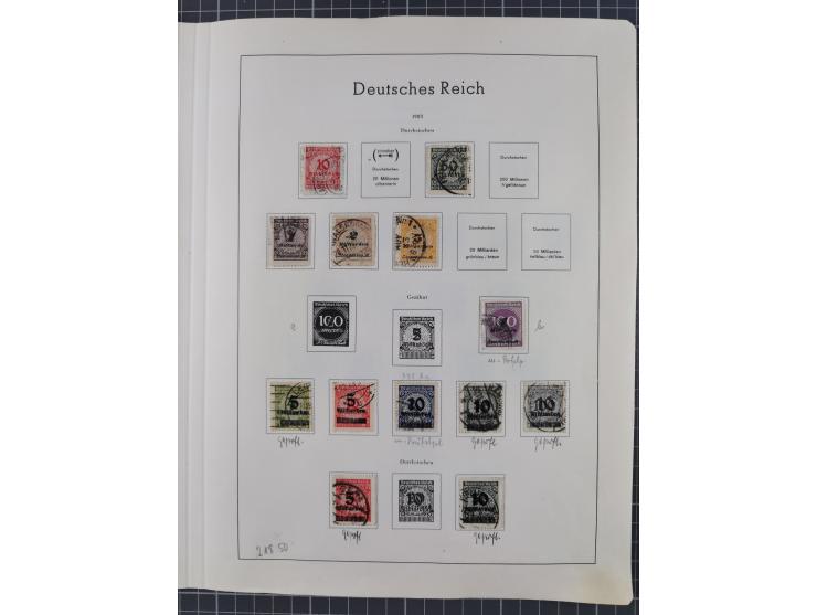 1872/1966, gestempelte und postfrische/ungebrauchte alte Sammlung in zwei Vordruckalben, ab Deutsches Reich gestempelt in den