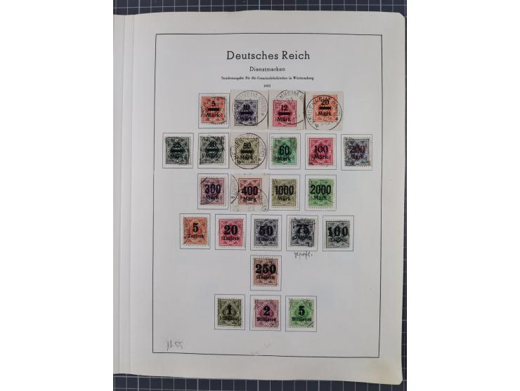 1872/1966, gestempelte und postfrische/ungebrauchte alte Sammlung in zwei Vordruckalben, ab Deutsches Reich gestempelt in den