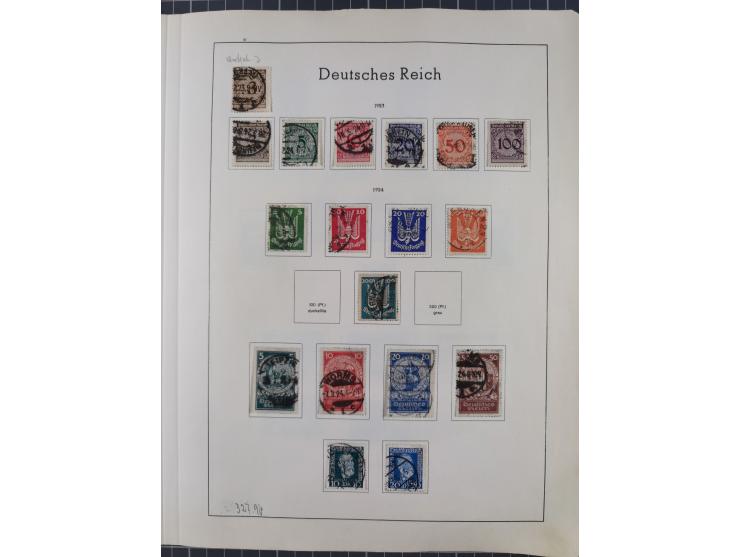 1872/1966, gestempelte und postfrische/ungebrauchte alte Sammlung in zwei Vordruckalben, ab Deutsches Reich gestempelt in den