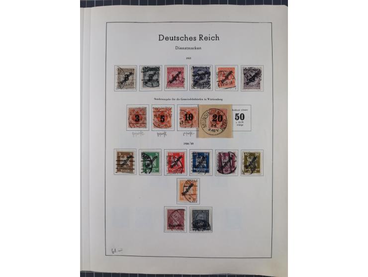 1872/1966, gestempelte und postfrische/ungebrauchte alte Sammlung in zwei Vordruckalben, ab Deutsches Reich gestempelt in den