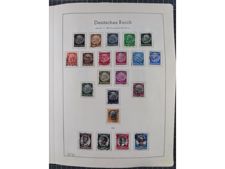 1872/1966, gestempelte und postfrische/ungebrauchte alte Sammlung in zwei Vordruckalben, ab Deutsches Reich gestempelt in den