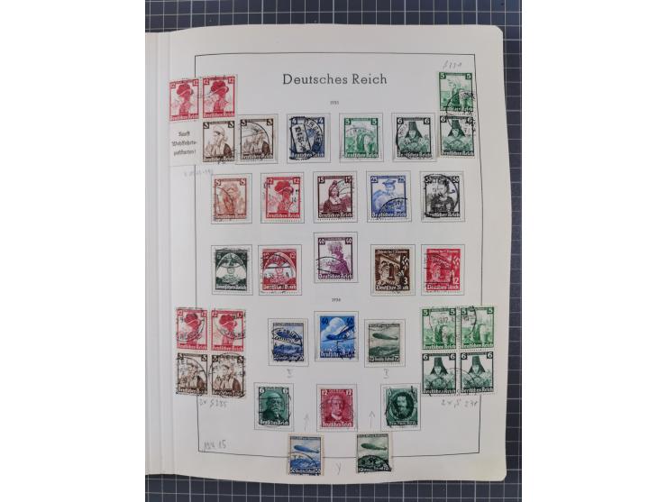 1872/1966, gestempelte und postfrische/ungebrauchte alte Sammlung in zwei Vordruckalben, ab Deutsches Reich gestempelt in den