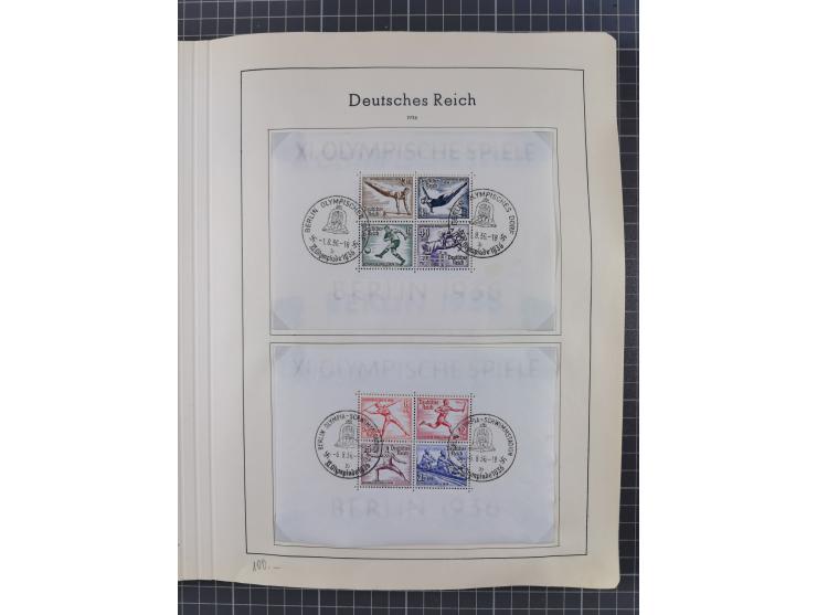 1872/1966, gestempelte und postfrische/ungebrauchte alte Sammlung in zwei Vordruckalben, ab Deutsches Reich gestempelt in den