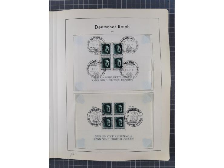 1872/1966, gestempelte und postfrische/ungebrauchte alte Sammlung in zwei Vordruckalben, ab Deutsches Reich gestempelt in den