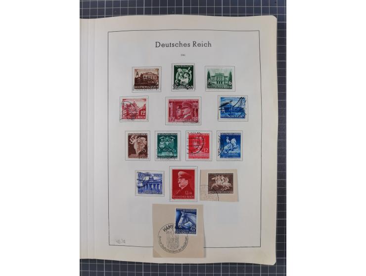 1872/1966, gestempelte und postfrische/ungebrauchte alte Sammlung in zwei Vordruckalben, ab Deutsches Reich gestempelt in den