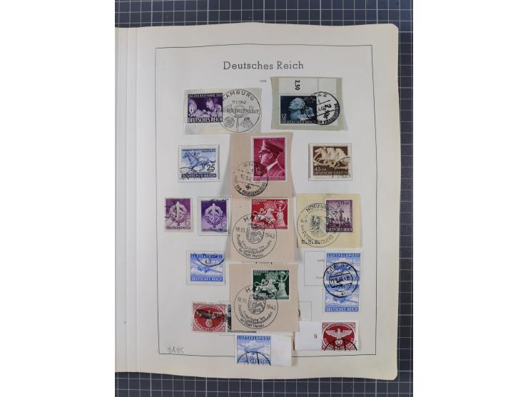 1872/1966, gestempelte und postfrische/ungebrauchte alte Sammlung in zwei Vordruckalben, ab Deutsches Reich gestempelt in den