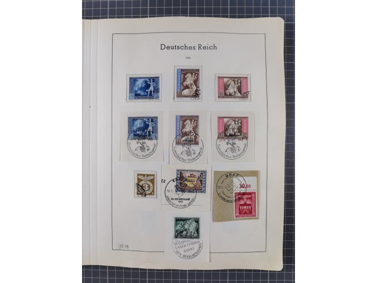 1872/1966, gestempelte und postfrische/ungebrauchte alte Sammlung in zwei Vordruckalben, ab Deutsches Reich gestempelt in den