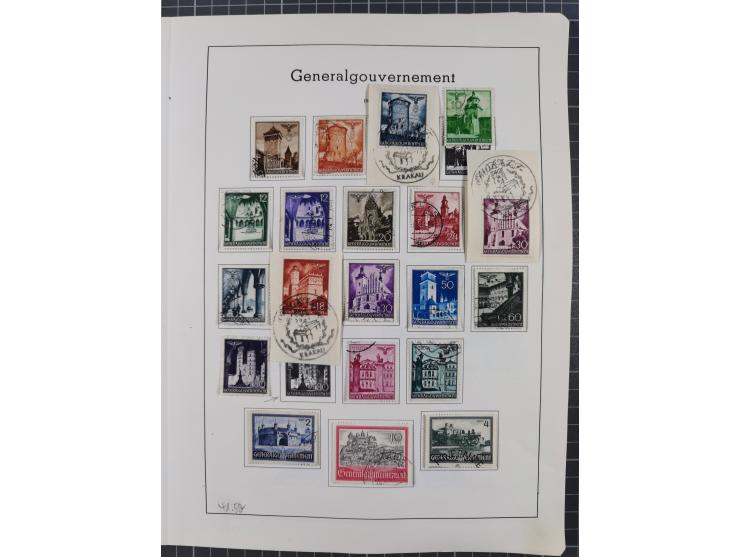 1872/1966, gestempelte und postfrische/ungebrauchte alte Sammlung in zwei Vordruckalben, ab Deutsches Reich gestempelt in den