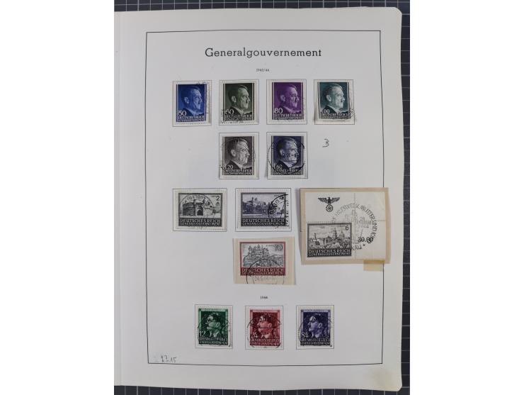 1872/1966, gestempelte und postfrische/ungebrauchte alte Sammlung in zwei Vordruckalben, ab Deutsches Reich gestempelt in den