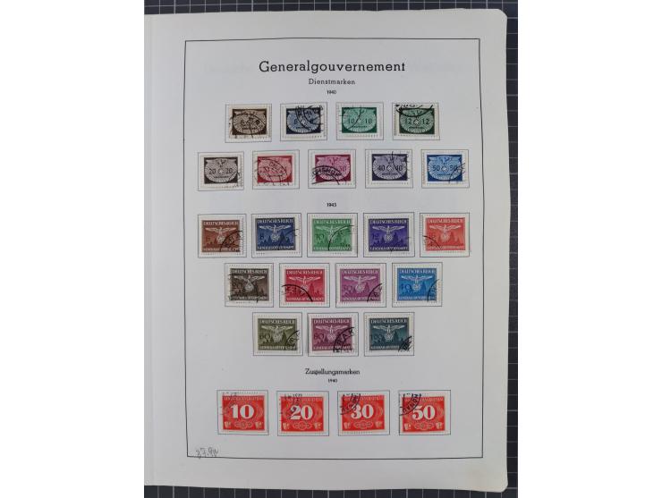 1872/1966, gestempelte und postfrische/ungebrauchte alte Sammlung in zwei Vordruckalben, ab Deutsches Reich gestempelt in den