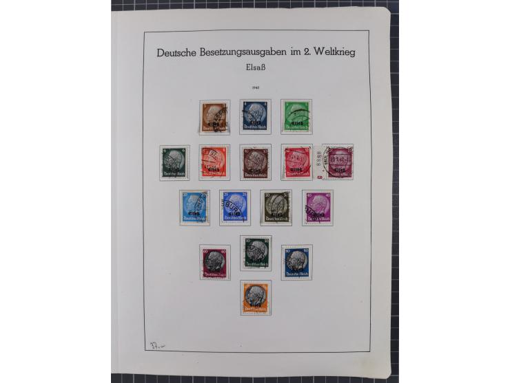 1872/1966, gestempelte und postfrische/ungebrauchte alte Sammlung in zwei Vordruckalben, ab Deutsches Reich gestempelt in den