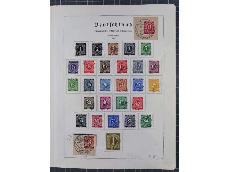 1872/1966, gestempelte und postfrische/ungebrauchte alte Sammlung in zwei Vordruckalben, ab Deutsches Reich gestempelt in den