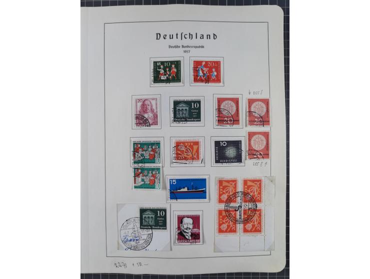 1872/1966, gestempelte und postfrische/ungebrauchte alte Sammlung in zwei Vordruckalben, ab Deutsches Reich gestempelt in den
