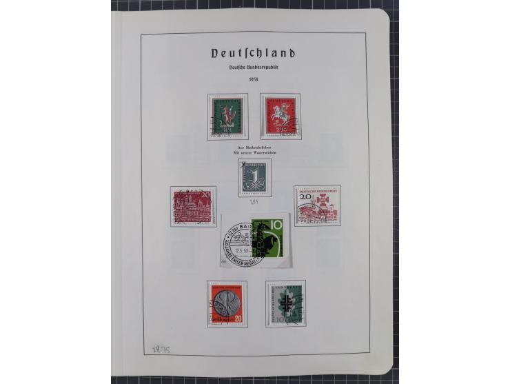 1872/1966, gestempelte und postfrische/ungebrauchte alte Sammlung in zwei Vordruckalben, ab Deutsches Reich gestempelt in den