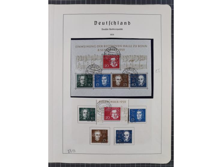 1872/1966, gestempelte und postfrische/ungebrauchte alte Sammlung in zwei Vordruckalben, ab Deutsches Reich gestempelt in den