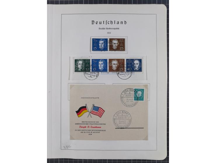 1872/1966, gestempelte und postfrische/ungebrauchte alte Sammlung in zwei Vordruckalben, ab Deutsches Reich gestempelt in den