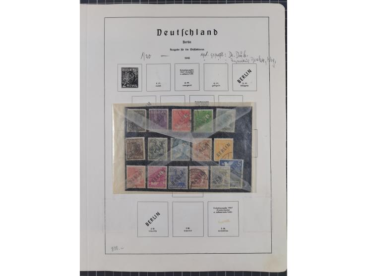 1872/1966, gestempelte und postfrische/ungebrauchte alte Sammlung in zwei Vordruckalben, ab Deutsches Reich gestempelt in den