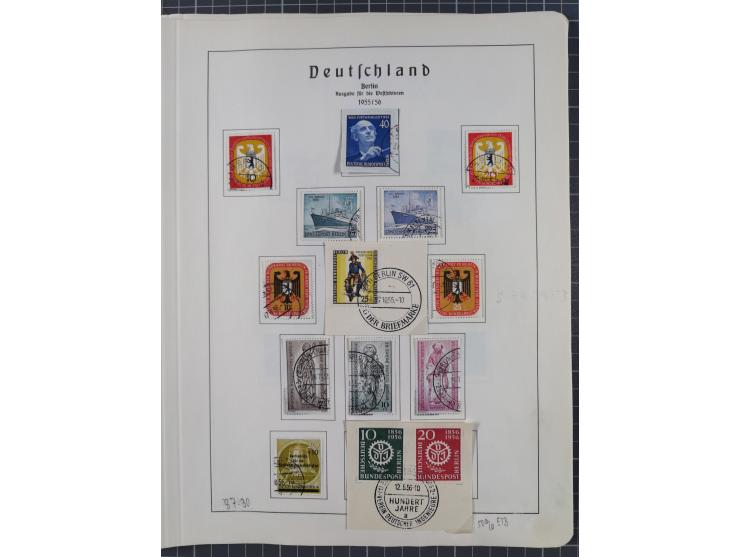 1872/1966, gestempelte und postfrische/ungebrauchte alte Sammlung in zwei Vordruckalben, ab Deutsches Reich gestempelt in den