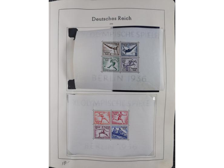 1872/1966, gestempelte und postfrische/ungebrauchte alte Sammlung in zwei Vordruckalben, ab Deutsches Reich gestempelt in den