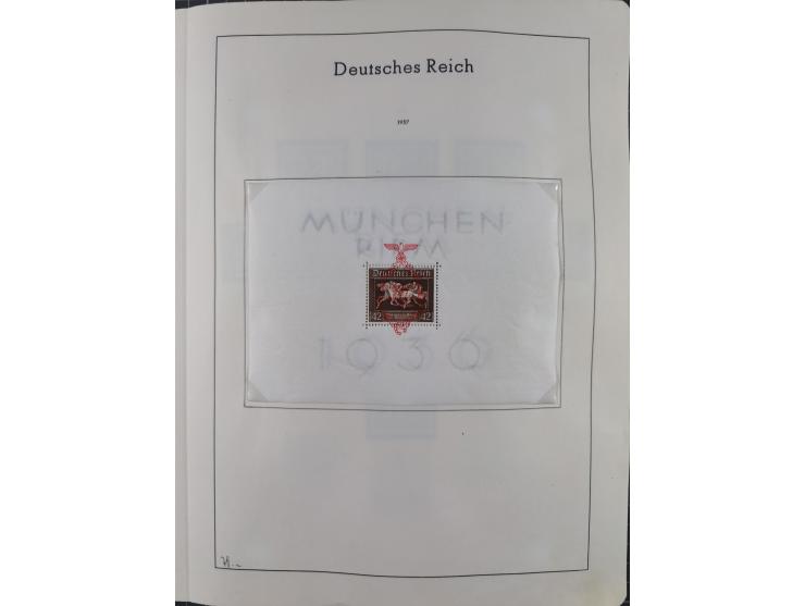 1872/1966, gestempelte und postfrische/ungebrauchte alte Sammlung in zwei Vordruckalben, ab Deutsches Reich gestempelt in den