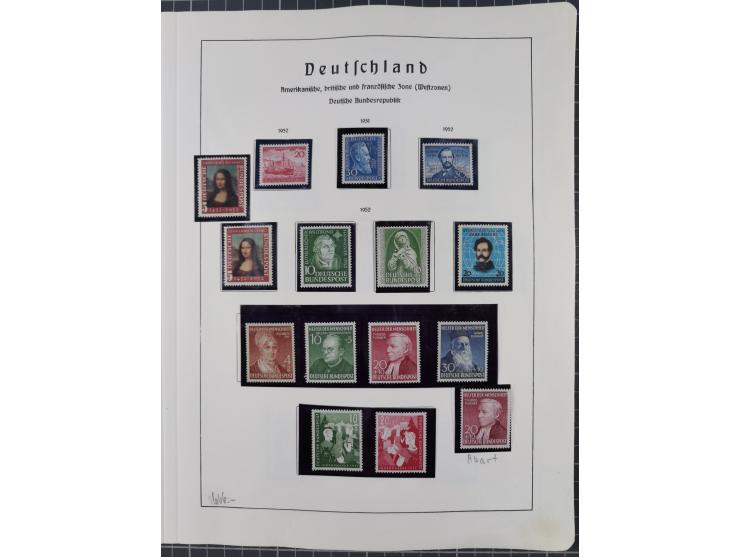 1872/1966, gestempelte und postfrische/ungebrauchte alte Sammlung in zwei Vordruckalben, ab Deutsches Reich gestempelt in den