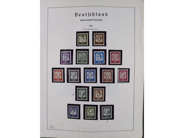 1872/1966, gestempelte und postfrische/ungebrauchte alte Sammlung in zwei Vordruckalben, ab Deutsches Reich gestempelt in den