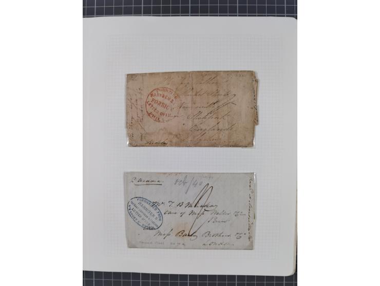 1840/60 (ca.), Harnden Express postal history collection, , neatly-written up on pages, over twenty items beginning with a le