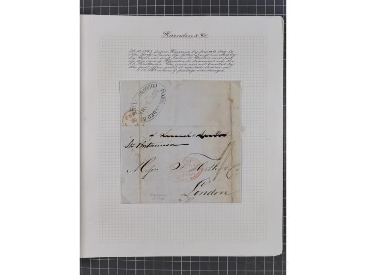 1840/60 (ca.), Harnden Express postal history collection, , neatly-written up on pages, over twenty items beginning with a le