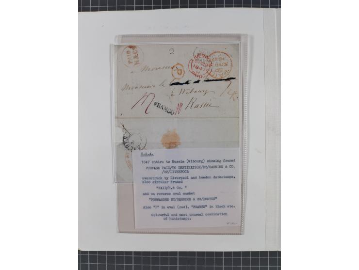 1840/60 (ca.), Harnden Express postal history collection, , neatly-written up on pages, over twenty items beginning with a le