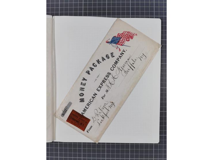 1848/60 (ca.), Eastern Express Companies, just over twenty items, written-up on pages, noting Adams Express Company, New York