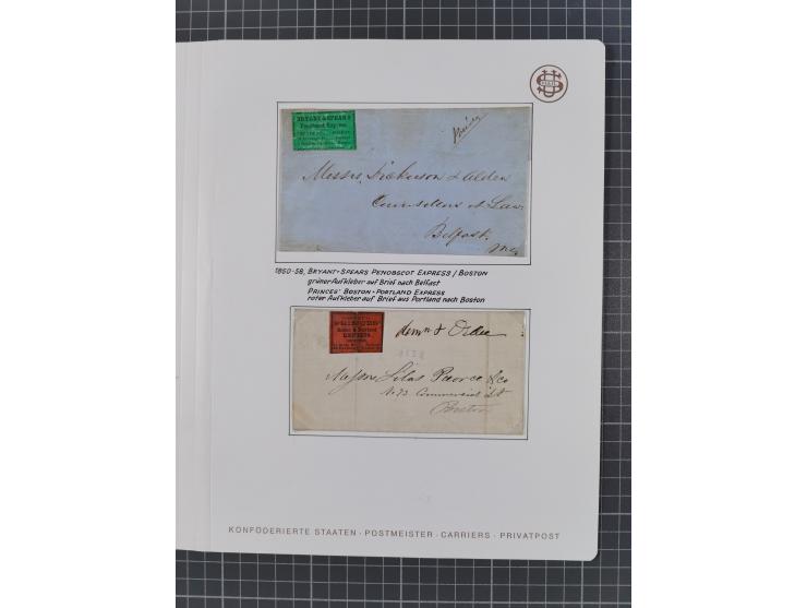 1848/60 (ca.), Eastern Express Companies, just over twenty items, written-up on pages, noting Adams Express Company, New York
