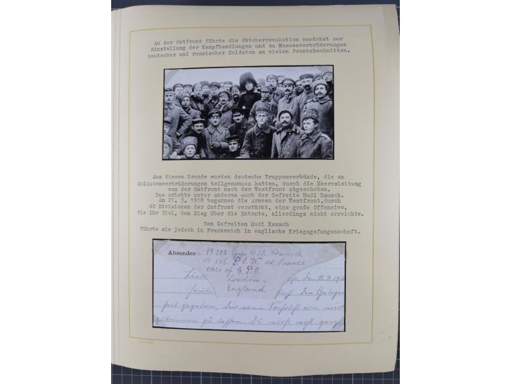 1859/1975 (ca.), postfrische/ungebrauchte und gestempelte Themensammlung “Der imperialistische Weltkrieg 1914/18”, inkl. Kolo