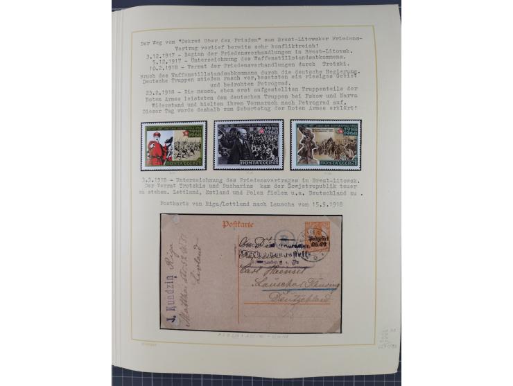 1859/1975 (ca.), postfrische/ungebrauchte und gestempelte Themensammlung “Der imperialistische Weltkrieg 1914/18”, inkl. Kolo