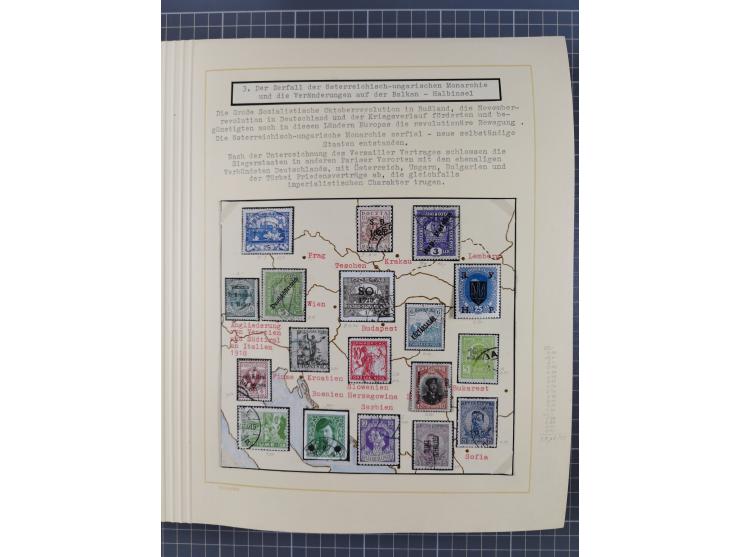 1859/1975 (ca.), postfrische/ungebrauchte und gestempelte Themensammlung “Der imperialistische Weltkrieg 1914/18”, inkl. Kolo