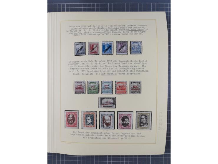 1859/1975 (ca.), postfrische/ungebrauchte und gestempelte Themensammlung “Der imperialistische Weltkrieg 1914/18”, inkl. Kolo