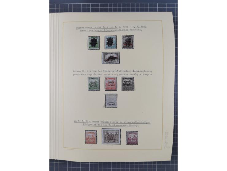 1859/1975 (ca.), postfrische/ungebrauchte und gestempelte Themensammlung “Der imperialistische Weltkrieg 1914/18”, inkl. Kolo