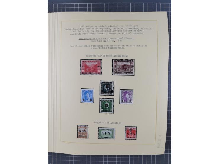 1859/1975 (ca.), postfrische/ungebrauchte und gestempelte Themensammlung “Der imperialistische Weltkrieg 1914/18”, inkl. Kolo