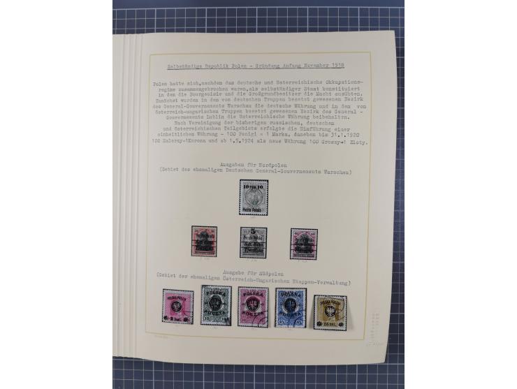 1859/1975 (ca.), postfrische/ungebrauchte und gestempelte Themensammlung “Der imperialistische Weltkrieg 1914/18”, inkl. Kolo