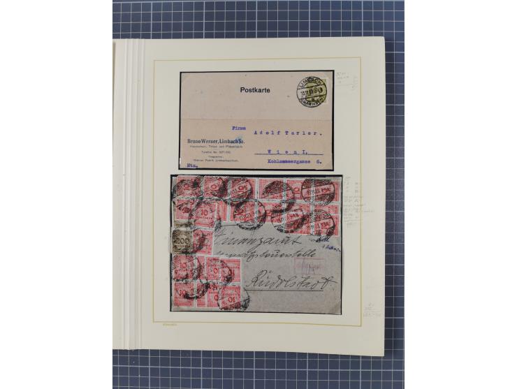 1859/1975 (ca.), postfrische/ungebrauchte und gestempelte Themensammlung “Der imperialistische Weltkrieg 1914/18”, inkl. Kolo