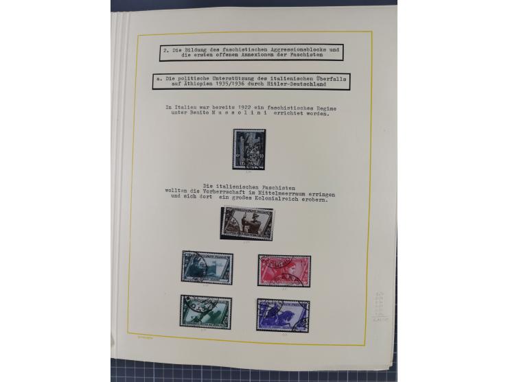 1859/1975 (ca.), postfrische/ungebrauchte und gestempelte Themensammlung “Der imperialistische Weltkrieg 1914/18”, inkl. Kolo