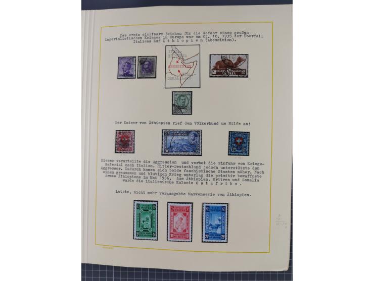 1859/1975 (ca.), postfrische/ungebrauchte und gestempelte Themensammlung “Der imperialistische Weltkrieg 1914/18”, inkl. Kolo