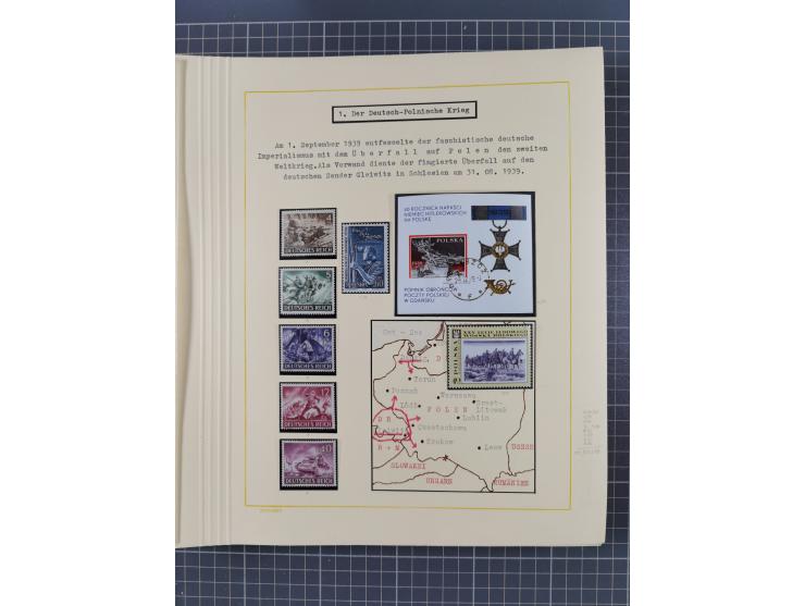 1859/1975 (ca.), postfrische/ungebrauchte und gestempelte Themensammlung “Der imperialistische Weltkrieg 1914/18”, inkl. Kolo