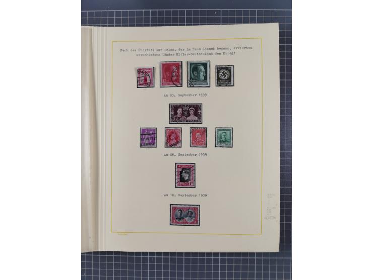 1859/1975 (ca.), postfrische/ungebrauchte und gestempelte Themensammlung “Der imperialistische Weltkrieg 1914/18”, inkl. Kolo