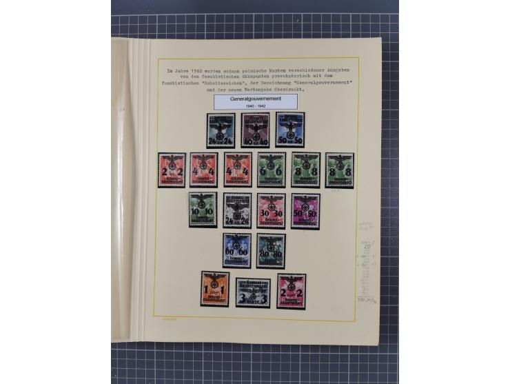 1859/1975 (ca.), postfrische/ungebrauchte und gestempelte Themensammlung “Der imperialistische Weltkrieg 1914/18”, inkl. Kolo