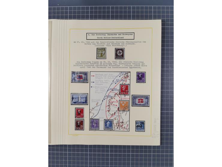 1859/1975 (ca.), postfrische/ungebrauchte und gestempelte Themensammlung “Der imperialistische Weltkrieg 1914/18”, inkl. Kolo