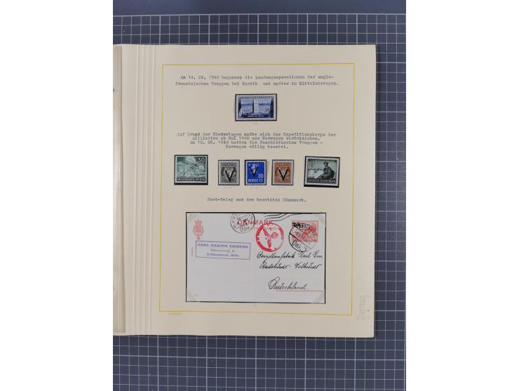 1859/1975 (ca.), postfrische/ungebrauchte und gestempelte Themensammlung “Der imperialistische Weltkrieg 1914/18”, inkl. Kolo