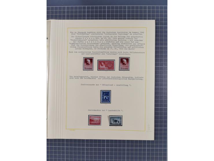 1859/1975 (ca.), postfrische/ungebrauchte und gestempelte Themensammlung “Der imperialistische Weltkrieg 1914/18”, inkl. Kolo