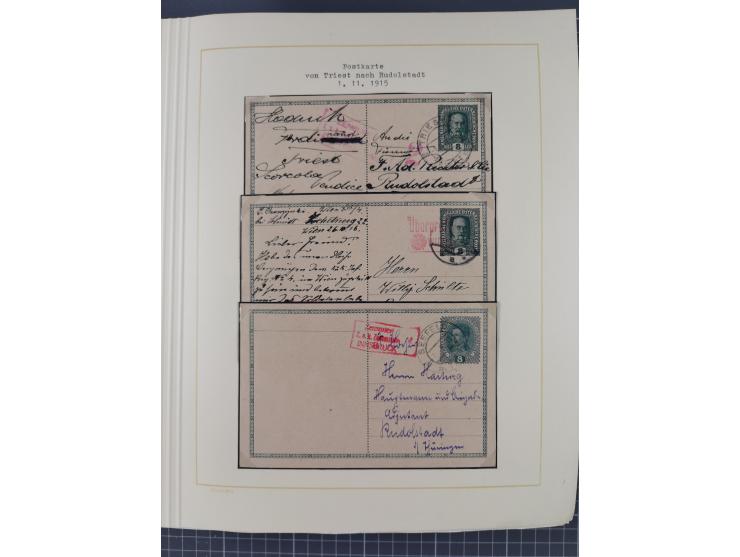 1859/1975 (ca.), postfrische/ungebrauchte und gestempelte Themensammlung “Der imperialistische Weltkrieg 1914/18”, inkl. Kolo