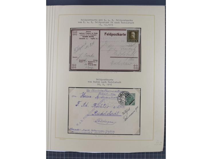 1859/1975 (ca.), postfrische/ungebrauchte und gestempelte Themensammlung “Der imperialistische Weltkrieg 1914/18”, inkl. Kolo