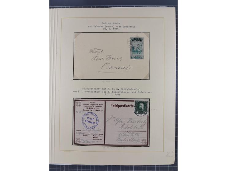 1859/1975 (ca.), postfrische/ungebrauchte und gestempelte Themensammlung “Der imperialistische Weltkrieg 1914/18”, inkl. Kolo